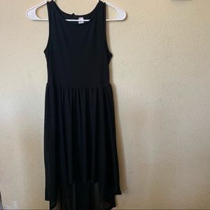Black high low dress
